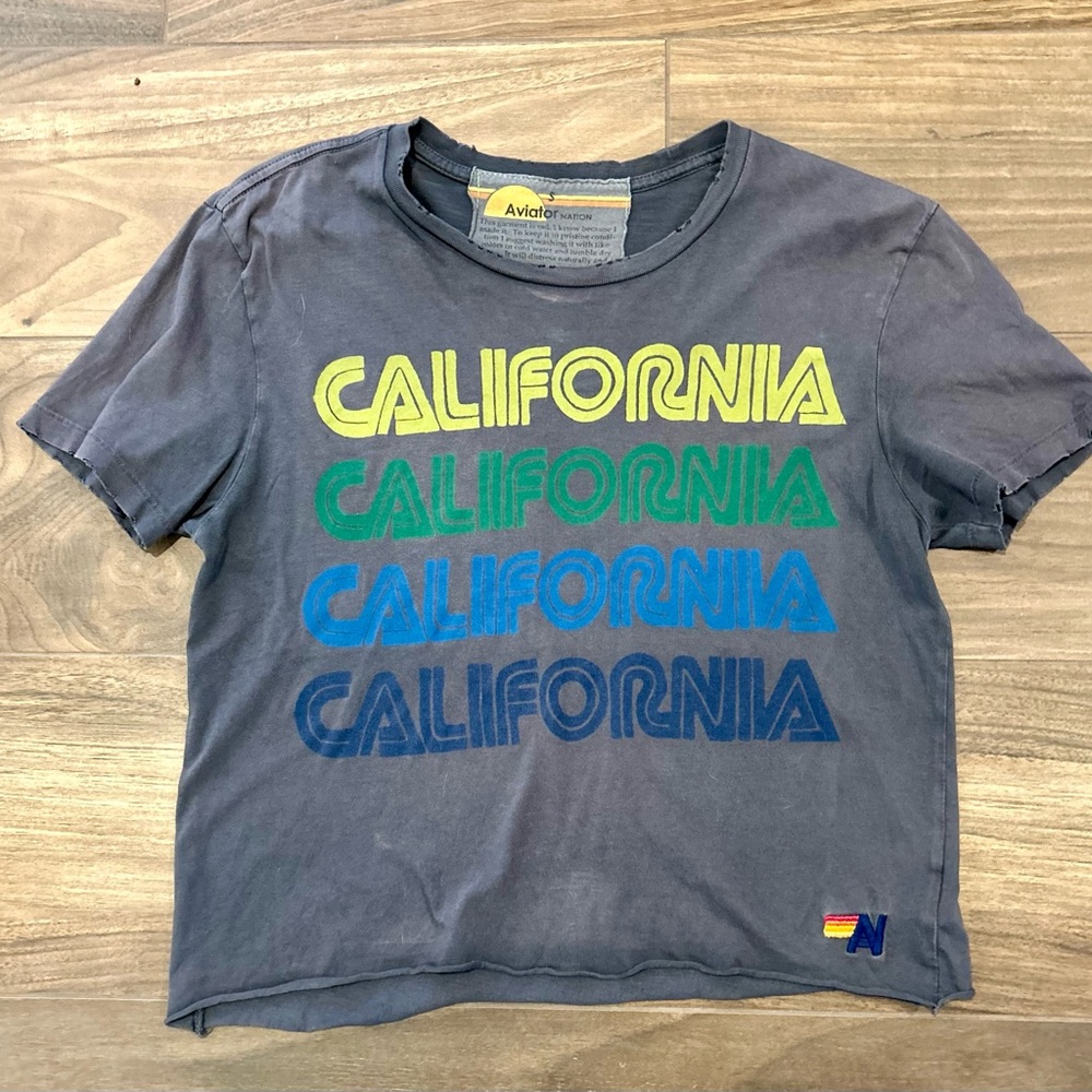 Aviator Nation Cropped TShirt Size Small